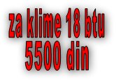 za klime 18 btu 5500 din 